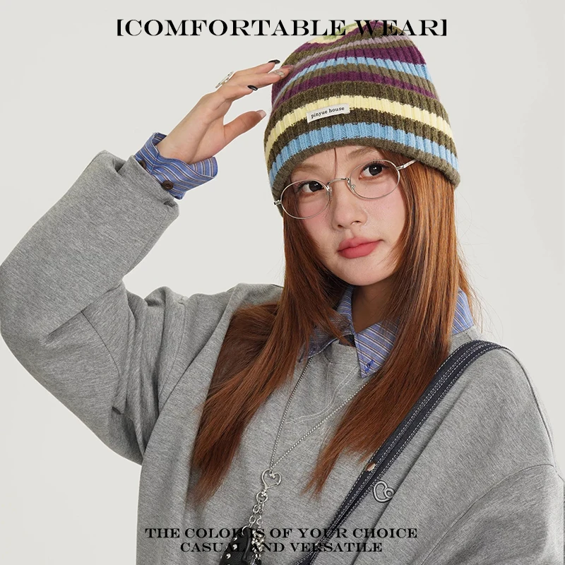 دافئ عادية موضة الكورية بيني السفر تنوعا المتخصصة جديد الرجال النساء الملونة المشارب التصحيح التطريز خطابات قبعات منسوجة #5