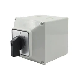 LW26-63/3M Changeover Cam Switch With Protective Cover 63A 3 Poles Electrical Optional Position Rotary Selector Box Enclosure