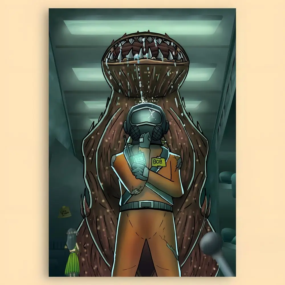 Spooky Cooperative Video Game L-Lethal Company Poster Wall Art Living Room Bedroom for Decor Enthusiasts