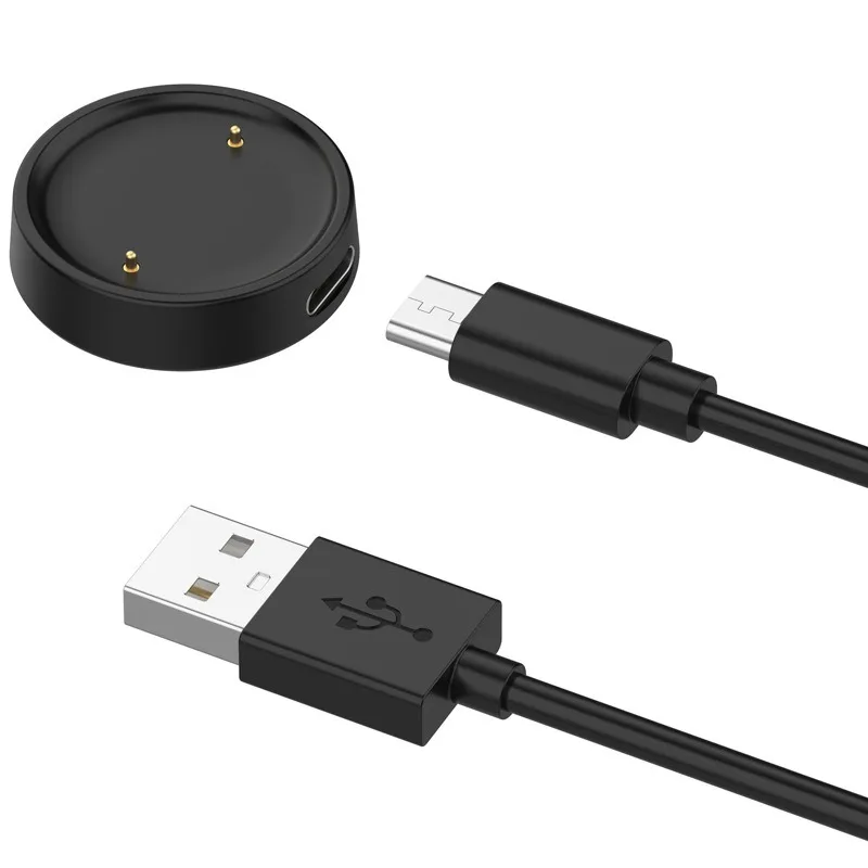 Base de carregador de relógio para amazfit bip 6, cabo usb, pulseira de linha para huami amazfit active 2/bip6, suporte de carregamento magnético inteligente