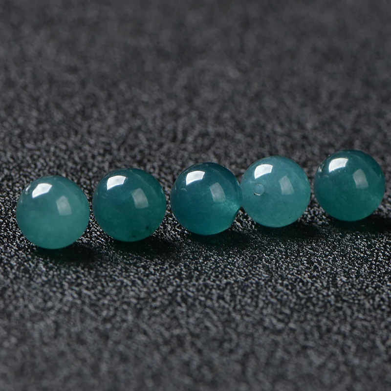 5A Natural Ice Jade Genuine Crystal Quartz Single Bead  Handmade DIY