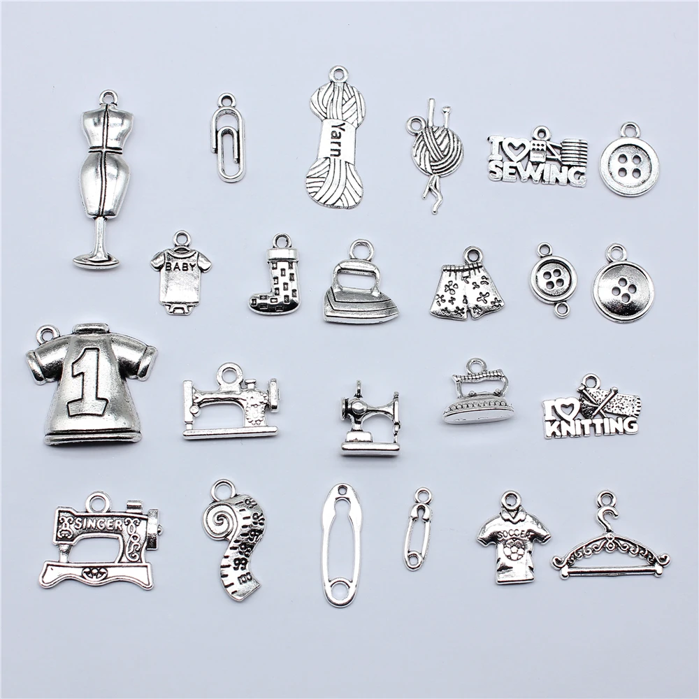 20 sztuk wisiorki do szycia do tworzenia biżuterii spinacz do papieru przypinki spinacz do papieru wieszak na guziki manekin żelazna przędza Charms