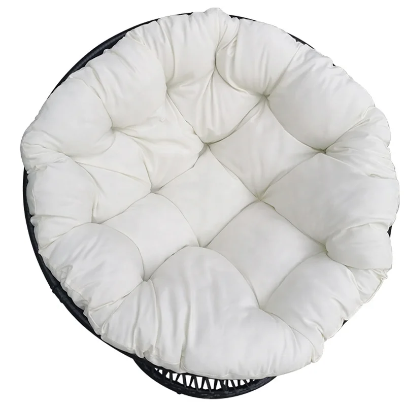 Modern Metal Cushion Swivel Papasan Chair With Round Design For Outdoor Patio And Park Use-Customizable