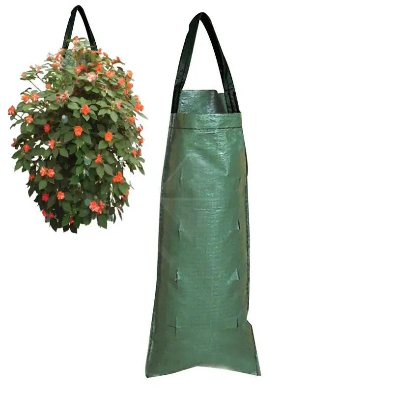 Planting Bags For Vegetables Grow Bags Breathable Strawberry Plant Grow Pot Wall Hanging Growing Flower Bags For Garden Terrace