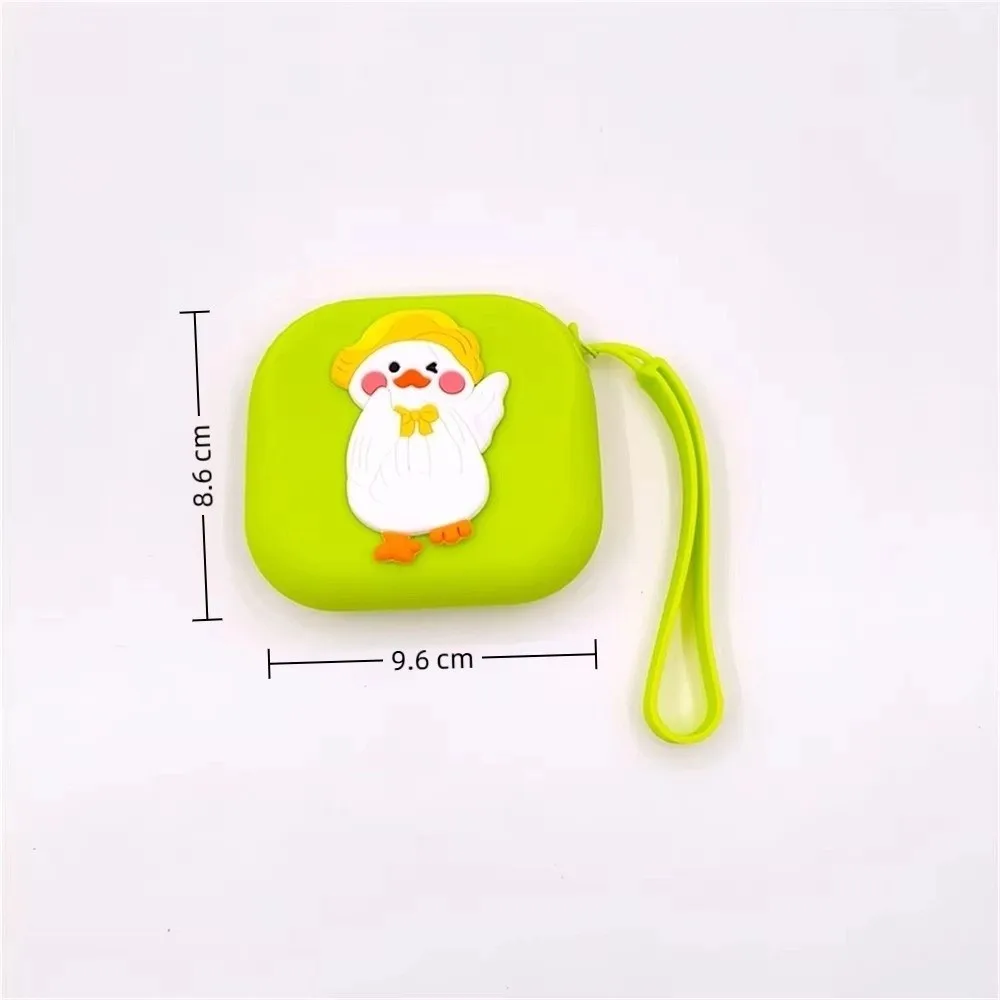 جديد سيليكون محفظة نسائية للعملات المعدنية الكرتون بطة سستة محفظة صغيرة متعددة الأغراض حقيبة التخزين سماعة أحمر الشفاه