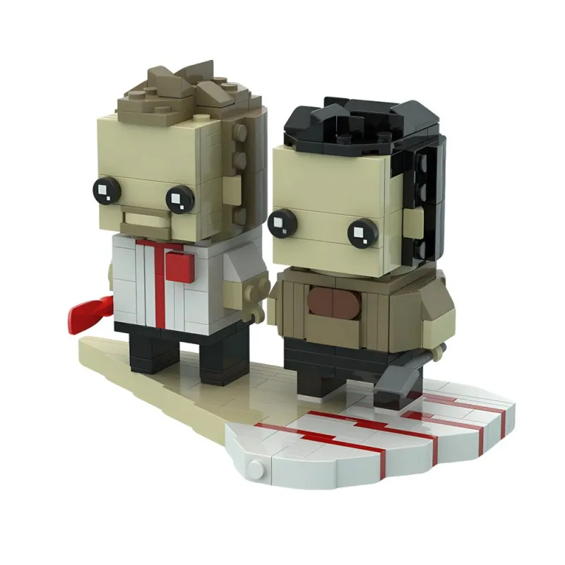 

MOC 275PCS Zombie Comedy Movie Figure Building Blocks Horror Cult Film Character Construction Set Adults Fun Desk Decor