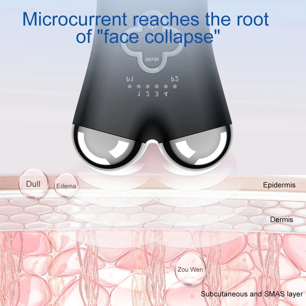 เครื่องนวดหน้าแบบไมโคร-ปัจจุบันอุปกรณ์ดูแลผิวยกกระชับใบหน้าเครื่องมืออุปกรณ์นวดหน้าเครื่องมือบำรุงผิวด้วยคลื่นกระแสไฟฟ้า EMS