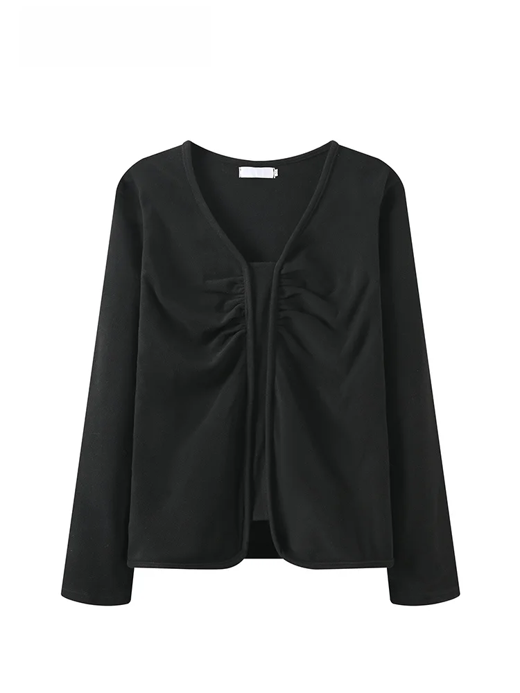 

plus Size Women's Long Sve V-Ne T-irt Autumn Winter New Sle Casual Versatile Cotton Top for Plump Sister