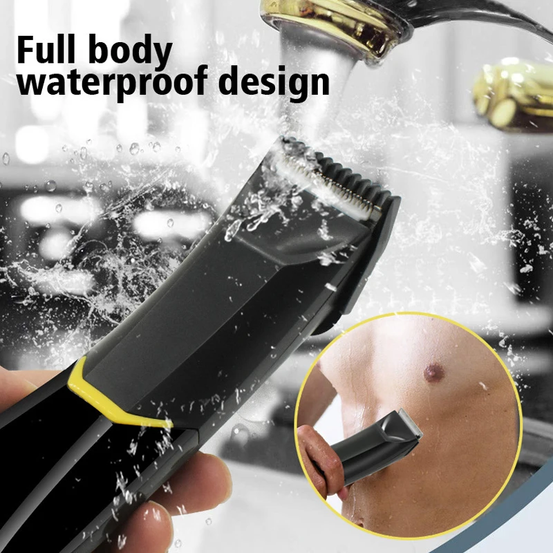 WAIKIL-جهاز تشذيب شعر الجسم الكهربائي للرجال ، مقص احترافي ، سكين تشذيب شعر مقاوم للماء ، شحن USB ، جديد