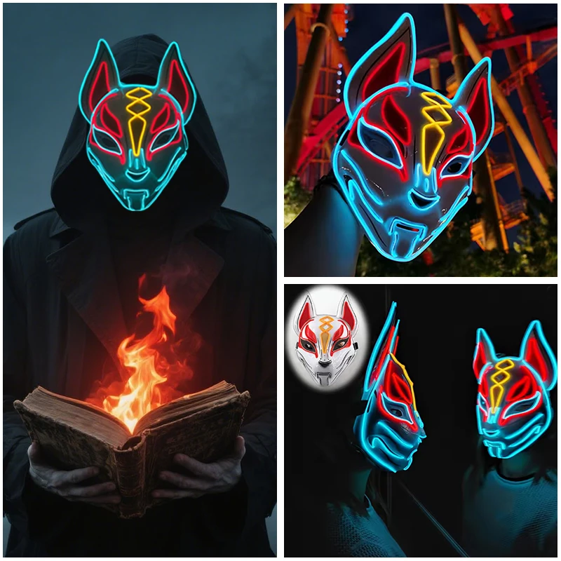 Movie Cosplay mask Japanese Anime Fox Mask animal mask Game Theme Mask halloween horror mask haunted house props