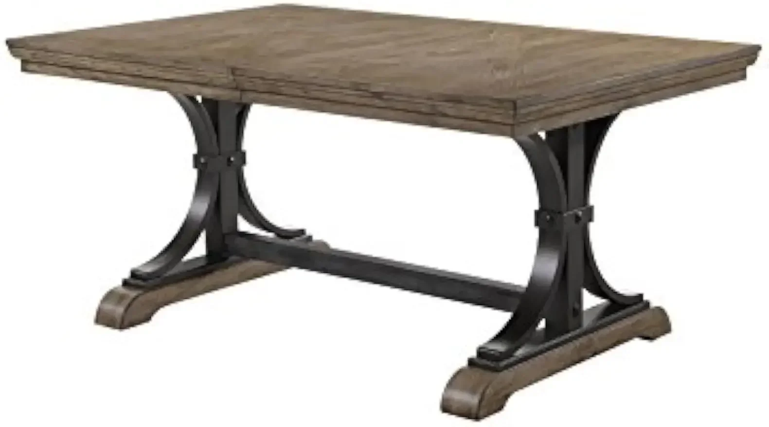 home.Roundhill Furniture Birmingham Dining Table, Driftwood Finish