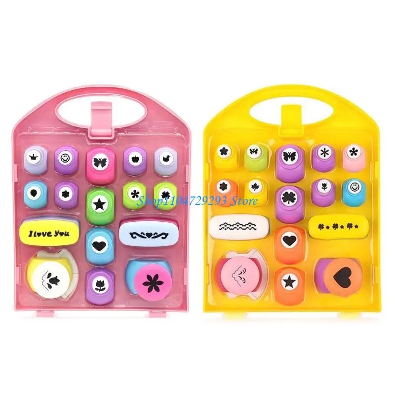 Y2GD 16PCS Mini Hole Punchers para Kid Card Fazendo Diy