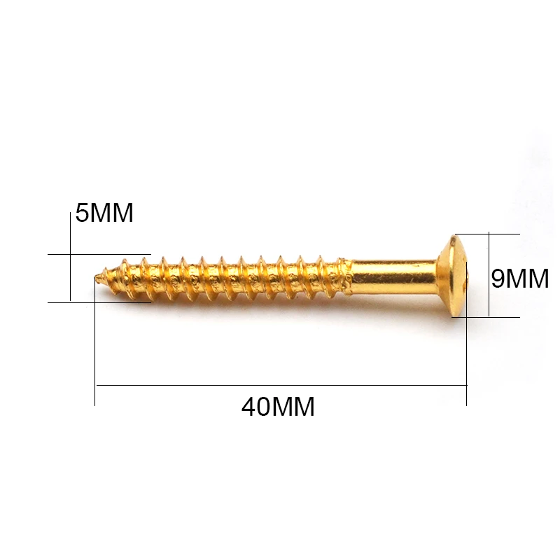 4Pcs 5*40mm Electric Bass Guitar Neck Joint Plate Mounting Screws Fixing Bolt Guitar Parts Black /Gold/Chrome