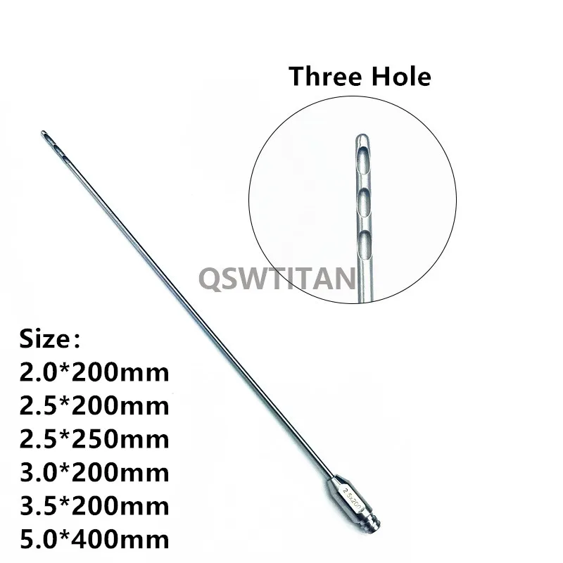 1Pcs 3หลุมมาตรฐานไขมันการรวบรวมCannulaสำหรับStem CellsไขมันCannula Removalเครื่องมือ