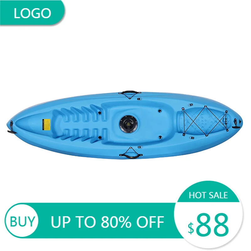 LLDPE Hard‑Shell Single‑Seat Fishing Kayak For Fresh‑Saltwater Outdoor Recreational Paddling