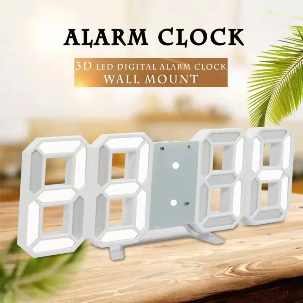 Digital Clock 1PC 3d Creative Gift Multi-Functional Electronic Clock For Students With Large Screen Wall Mounted Clock Smart