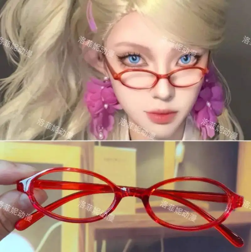 Attribute Takamaki Cosplay Eyeglasses Prop Cartoon Glasses Spectacles Acg Eyewear Picture Frame Goggles Christmas Present view 2