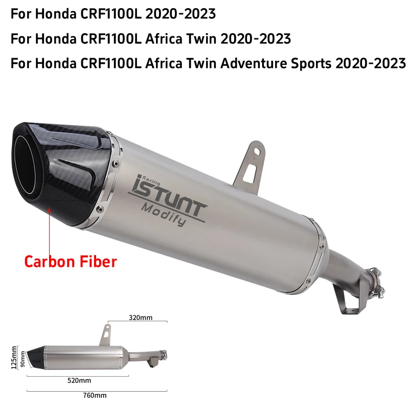 

Slip On For Honda CRF1100L CRF 1100L Africa Twin Adventure Sports 2020 - 2023 Motorcycle Exhaust Muffler Espace Moto DB Killer