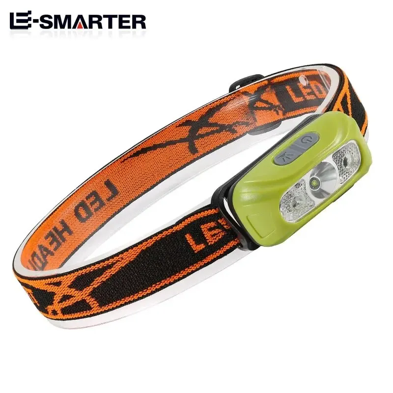 Mini Powerful Sensor Headlamp Night Fishing Camping USB Flashlight COB LED Head Light Torch Portable Headlights Front Lantern