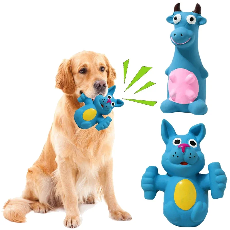 Hund Kauspielzeug Latex Hund Kuh Form Haustier Spielzeug für kleine, mittelgroße und große Hunde Zahnreinigung Hund Welpen Sound Spielzeug Heimtierbedarf