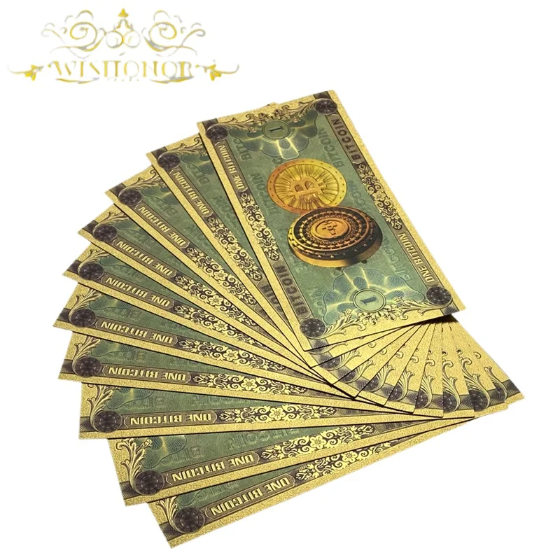 أوراق نقدية من ورق فويل بلون جميل ، دوجوين ، مائة ، أوراق تذكارية ، مجموعات الأوراق النقدية ، 10 في اللوت