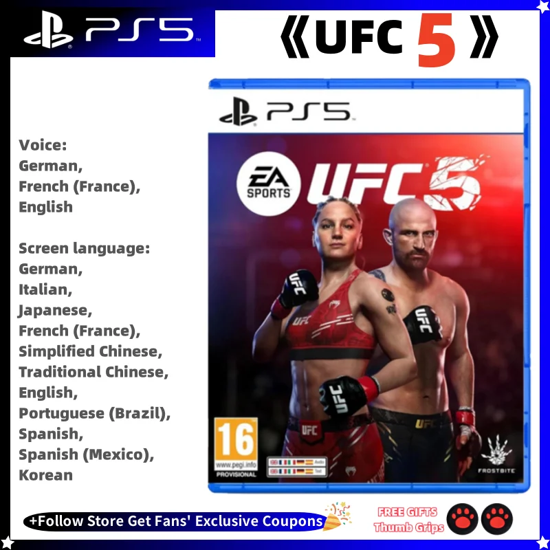 

Sony Genuine Licensed Playstation 5 PS5 Game CD UFC5 Ultimate Fighting Championship Brand New Playstation4 Game Card Ps5 Games