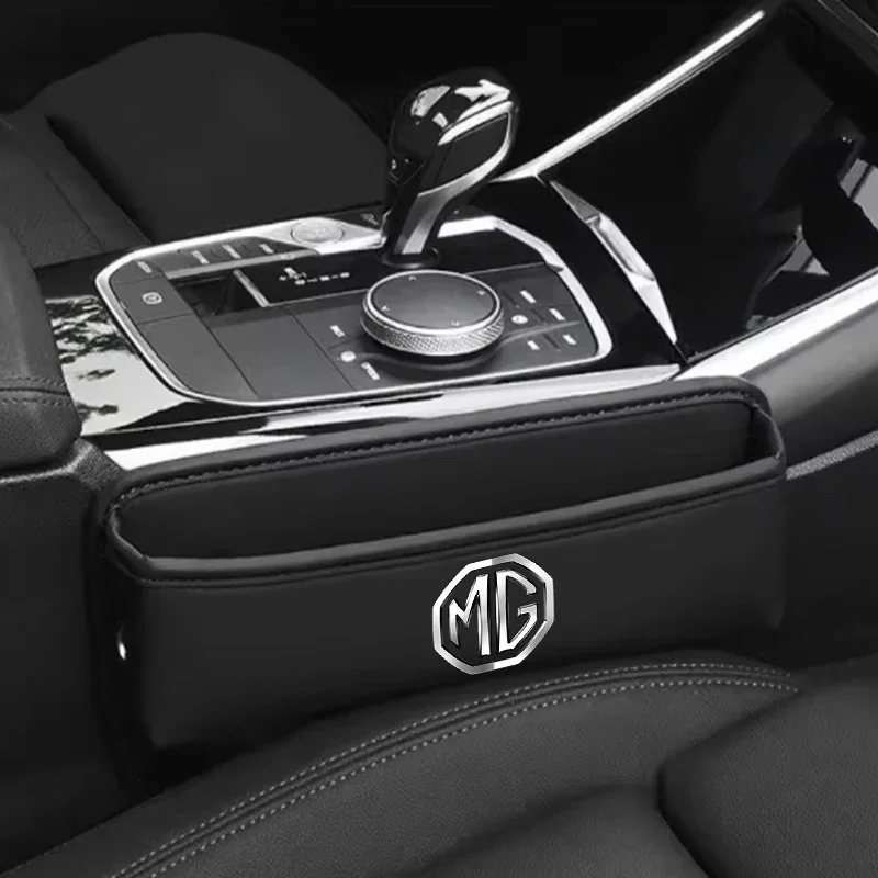 Car Seat Side Organizer PU Leather Pocket For MG MG7 MG5 GS ZS GT HS MG3 MG6 Interior Storage Accessory