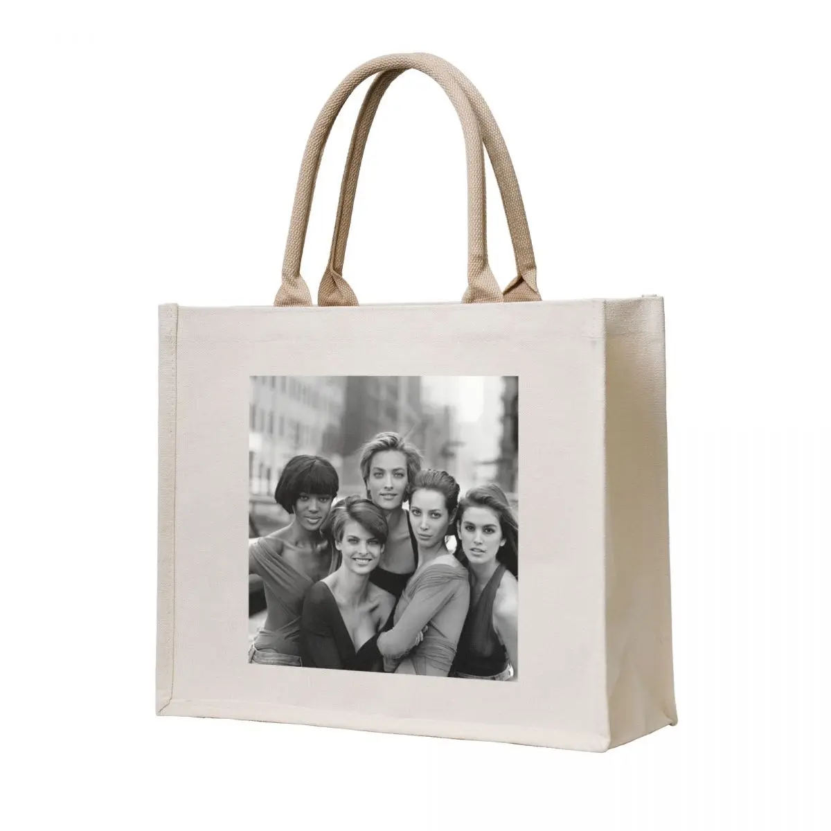 

90s Top 5 Supermodel Tote Bag shopping cart bags shopper bags Women's handbag hand bag