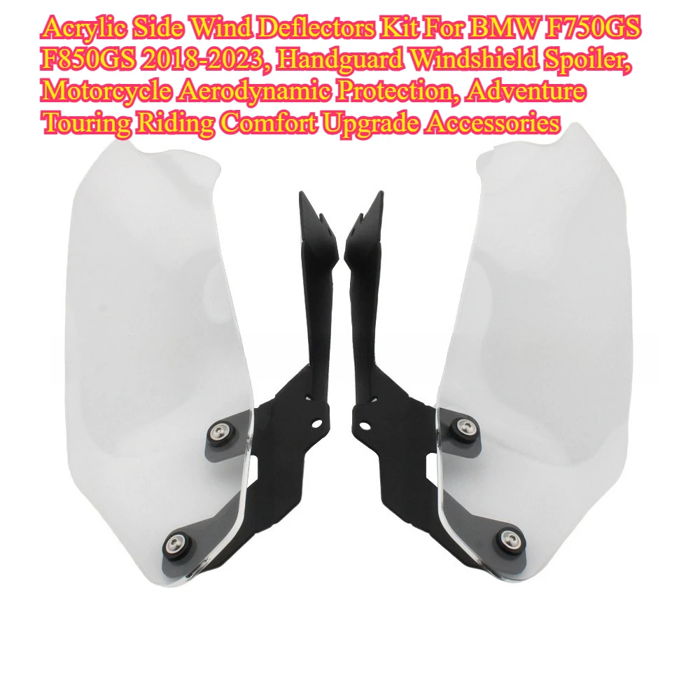 Acrylic Side Wind Deflectors Kit For BMW F750GS F850GS 2018-2023 Handguard Windshield Spoiler Motorcycle Aerodynamic Protection,