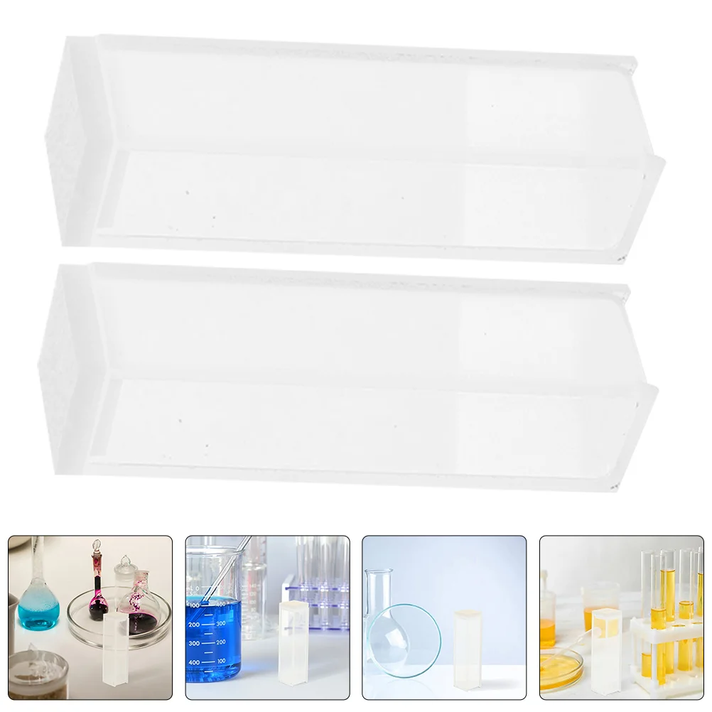 

2 Pcs Optical Cuvette Laboratory Cuvettes Plastic Cell Quartz Spectrophotometer
