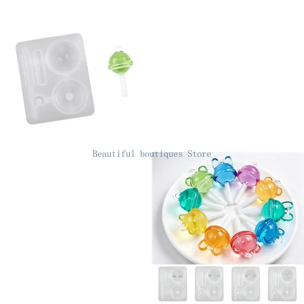 U4LF UV Resin Charm Mold with Flexible Silicone Body, Keychain Casting Form for Pendant and Small DIY Craft Projects