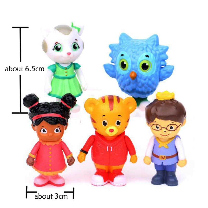 5pcs/set Russian Anime Leo & Tig Action Figures Toy Leopard Brothers PVC Tiger Model Dolls Collect For Children Kids Gift