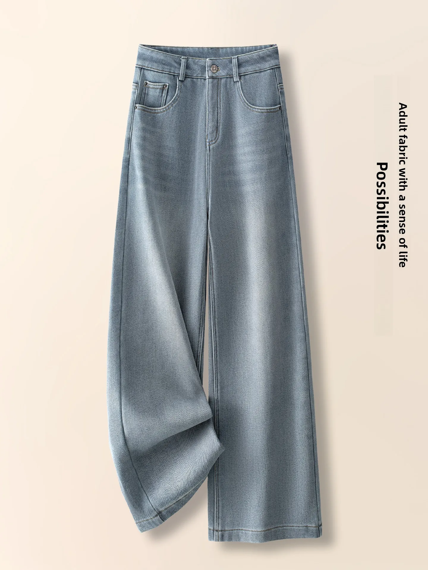 

Ретро джинсы с высокой талией на флисовой подкладке, утепленные, широкие, женские, осенне-зимние, новая популярная модель, повседневные прямые брюки