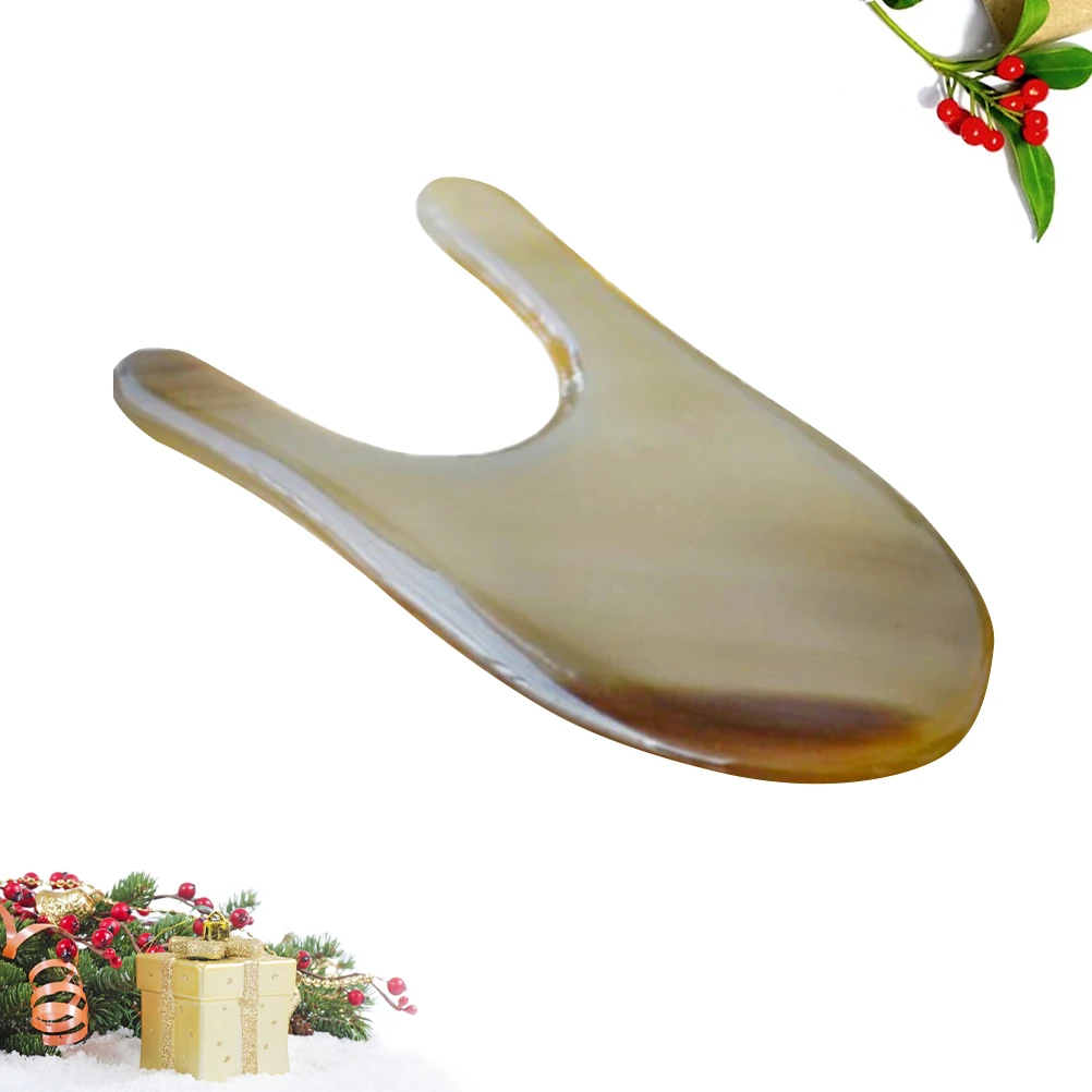 Oogacupressuur Massage Tool Natuurlijke Hoorn Gladde Schrapen Pen Voor Gezicht Nek Terug Therapie Spa Zorg Huidverzorging Instrument
