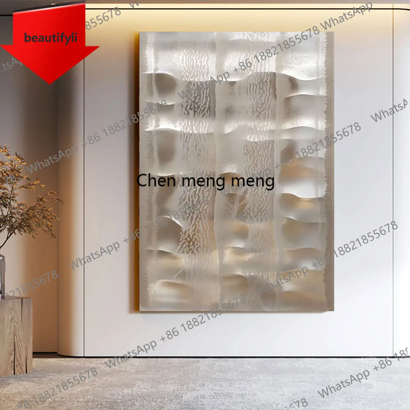 A50 Three-dimensional relief living room entrance decorative painting light luxury sales office restaurant corridor