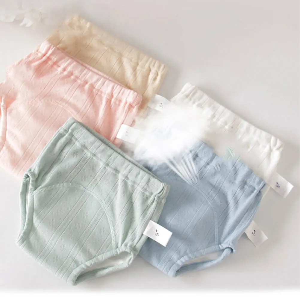 

3Pcs Baby Potty Training Pants Cotton Soft Breathable Reusable Training Underwear Elastic Waist Anti Leak Infant Diapers