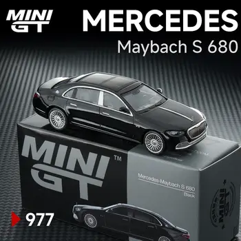 MINIGT 1/64 Mercedes-Maybach S680 BMW Z8 NISSAN GTR samochód sportowy zabytkowy samochód metalowe odlewy samochody zabawki dla chłopców kolekcjonowanie ozdób 6 best sales mini gt mercedes - №2