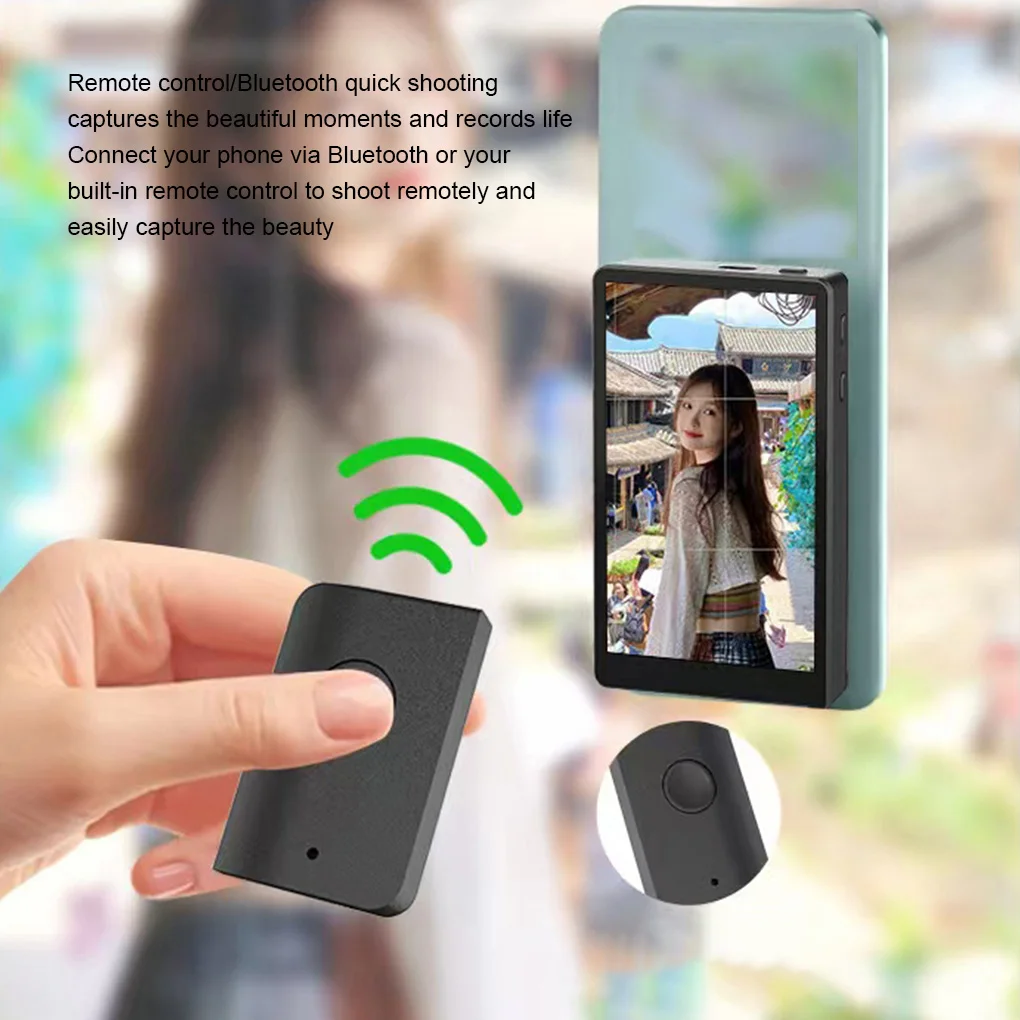 Rear Magnetic Vlog Monitor Screen Projector Photo Video Selfie Stick Remote Control Selfie Live Streaming For iPhone Android