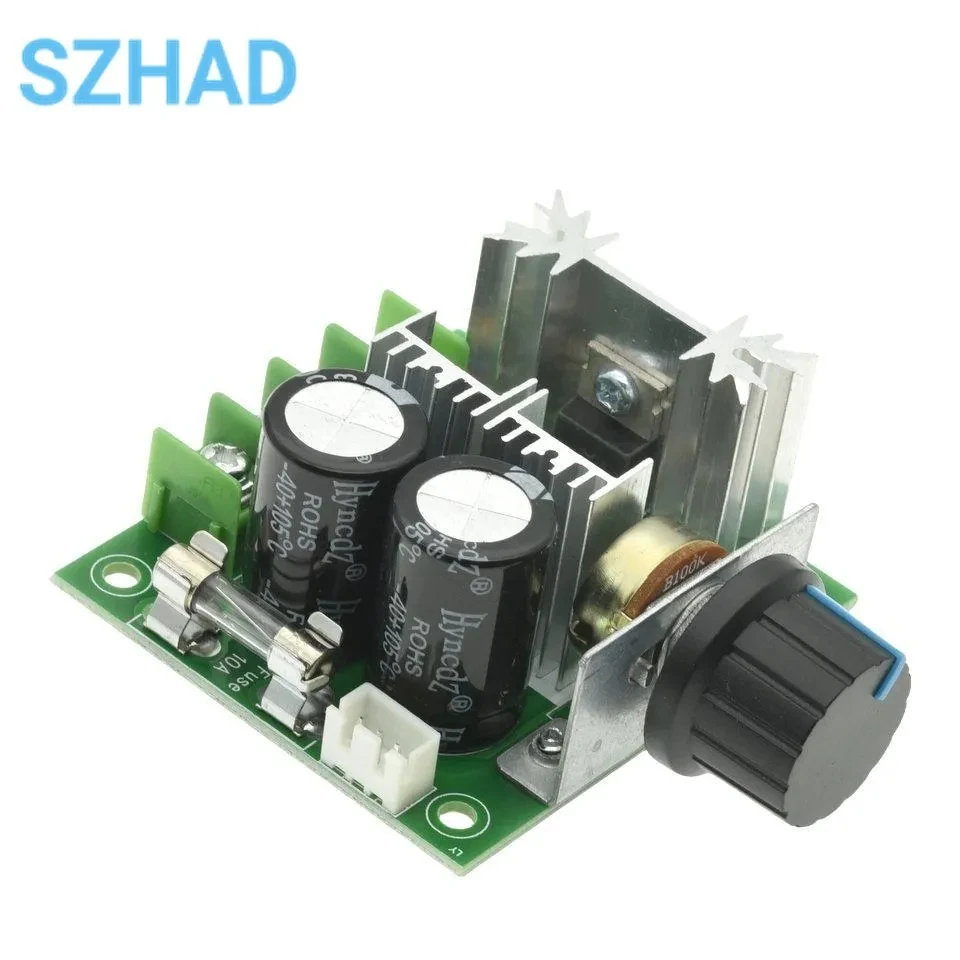 DC 12V 24V 30V 40V 13KHZ Auto PWM DC Motor Speed Regulator Governor Speed Controller Switch 10A 50V 1000uF