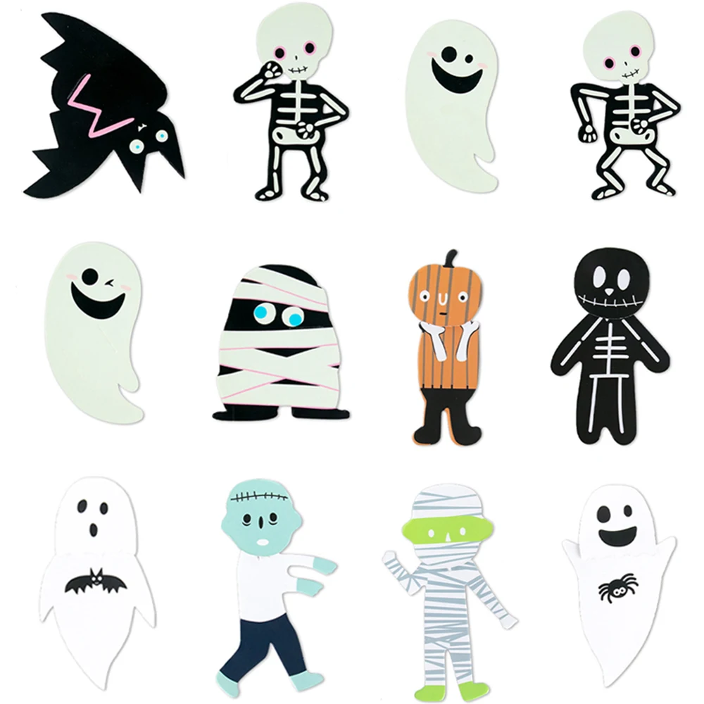 30/60 stücke Halloween Lutscher Karten Kürbis Geist Schädel geformt Candy Paket Halter Süßes Oder Saures Kinder Geschenk Halloween Party Decor