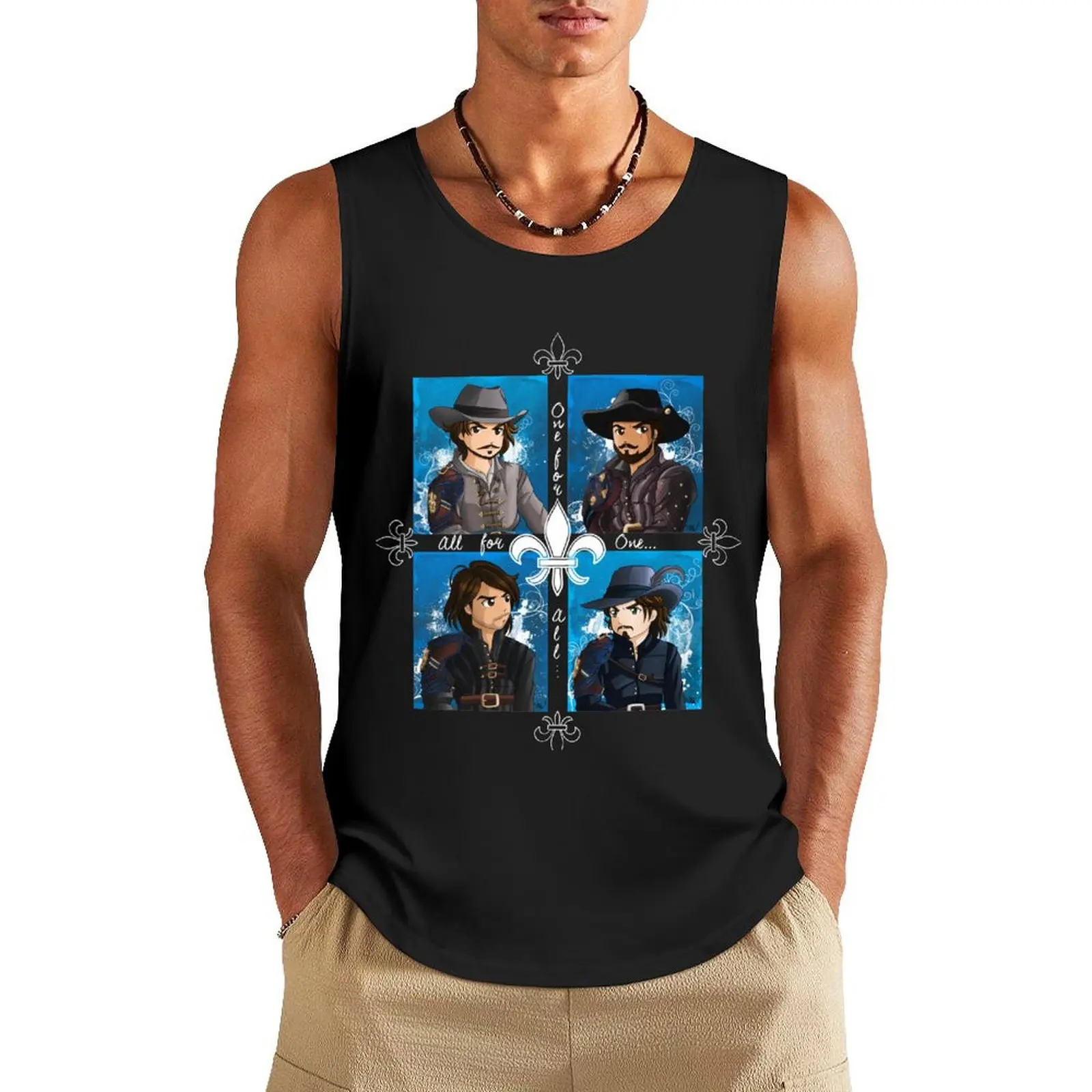 The Musketeers season 3 Tank Top summer 2024 Men's summer vest