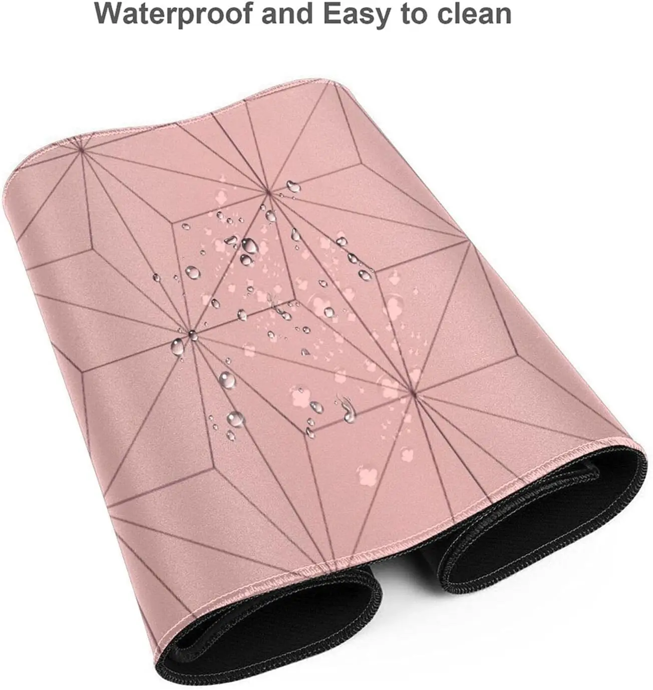 Block Mouse Pad 11.8"x31.5" Inches Rectangle Waterproof Oversized Table Mat Gaming Non-Slip Rubber Mouse Mat for Computer