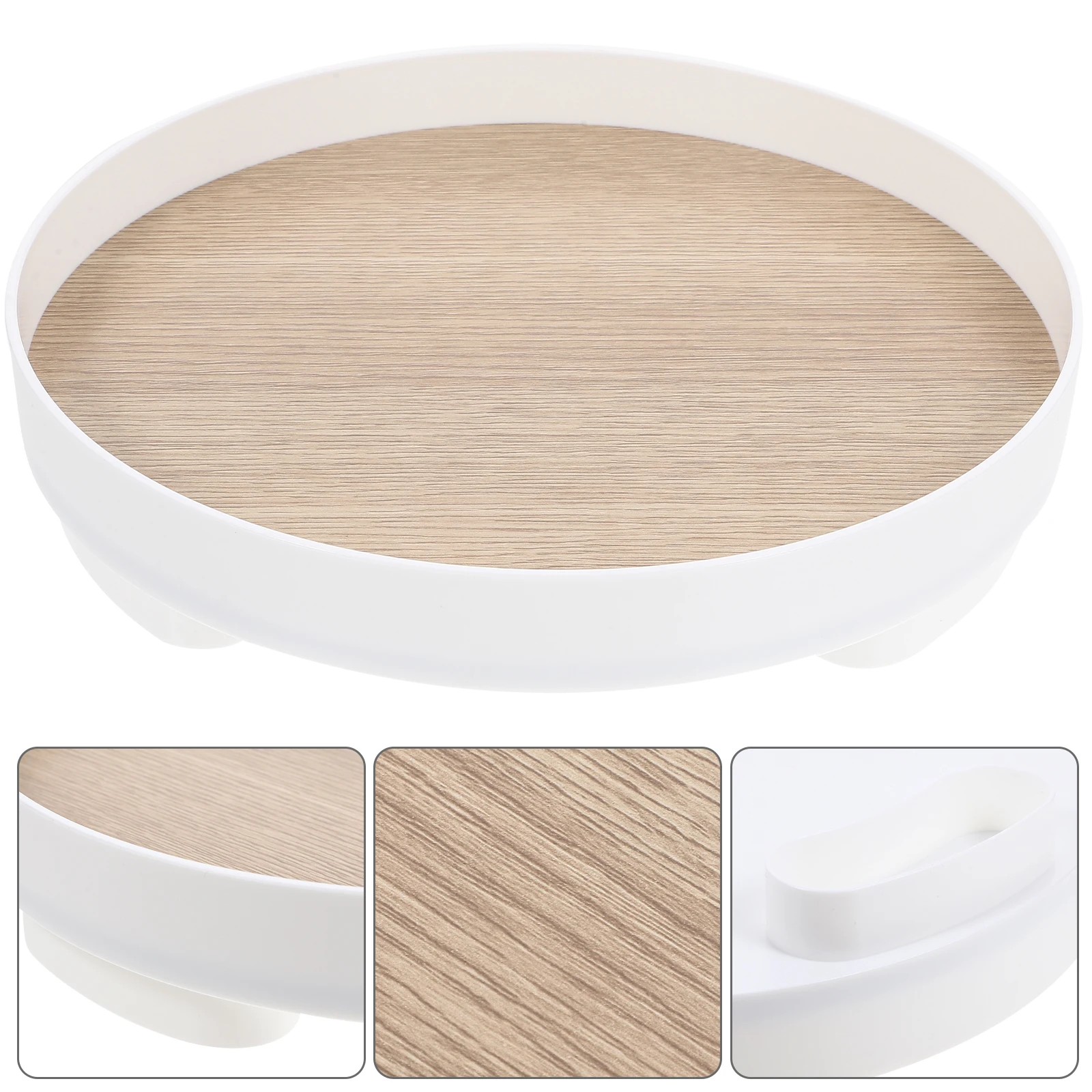 

Wooden Tray Organizer Small Desktop Storage Key Holder Jewelry Trays Vanity Plate Perfume Stand For Bathroom Bedroom