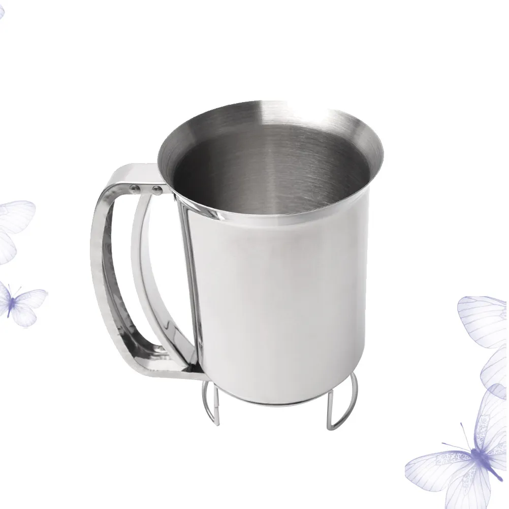 

Stainless Steel Batter Dispenser Professional Pancake Dispensing Bottle For Baking Muffins Cupcakes Waffles Crepes Home