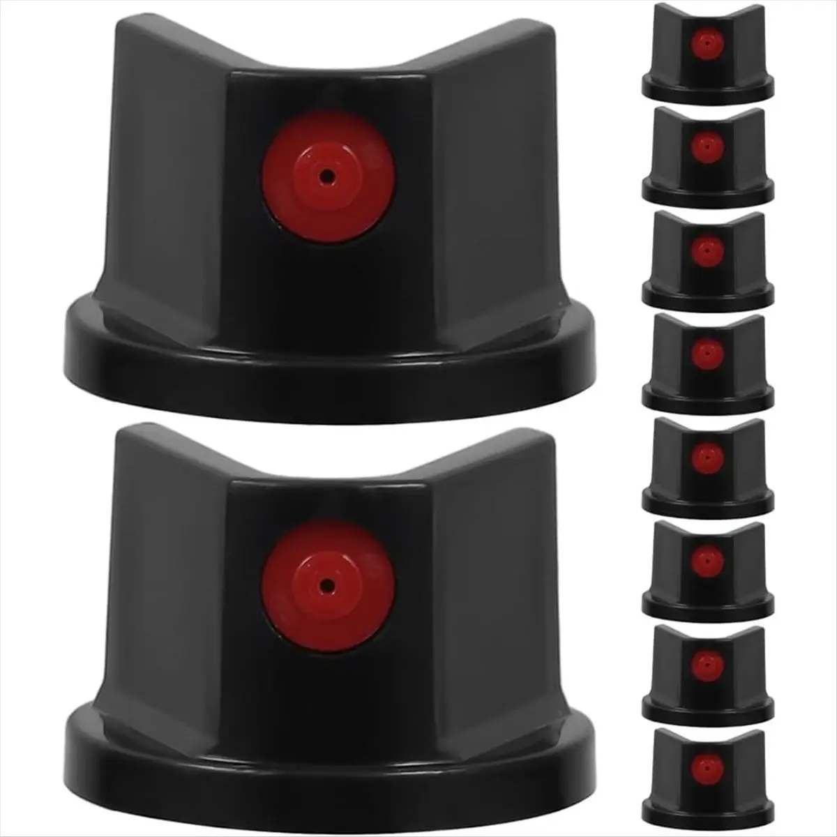 ABZT 10pcs -Paint Caps for Graffiti, Replacement -Paint Tips, Universal Nozzles for Cans Painting Diy Projects