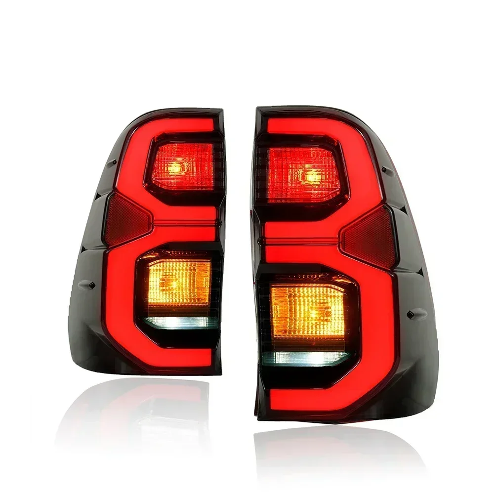 Pair Of Car Tail Light Assembly For  Hilux 2015-2020 LED Brake Signal light Tuning Parts Car Rear Lamp System