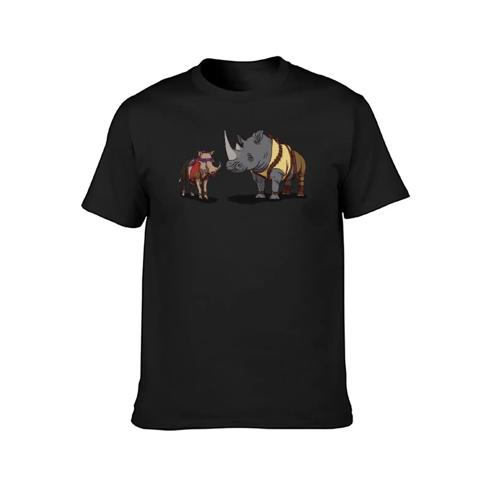 Warthog and Rhino Animal Cosplay T-Shirt man clothes tees sublime shirts men