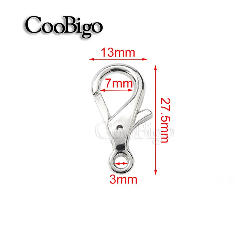 10pcs Snap Hook Lobster Clasp Fastener Clip Trigger Buckle DIY Keychain Bag Strap Bracelet Jewelry Making Accessories Metal