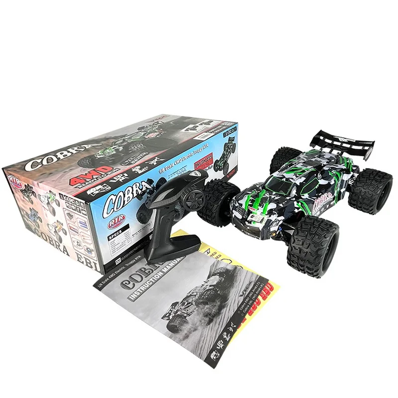 RC Car 75Km/H  High Speed VRX RACING RH818P Cobra 4WD 1/8 Brushless Electric Remote Control Truck Toy For Children Adults