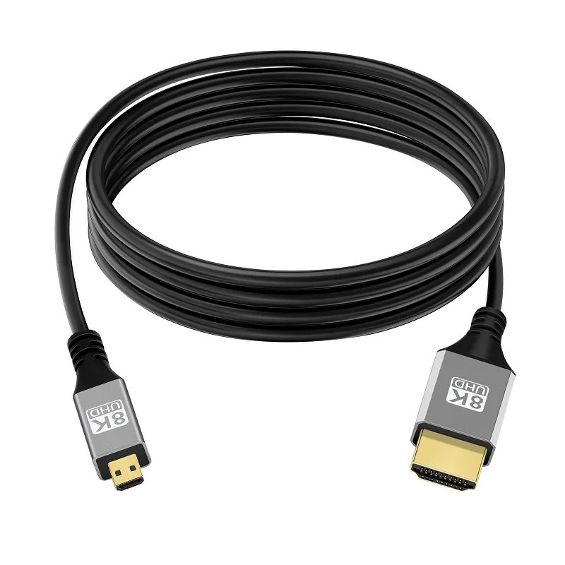 Micro HDMI 8K Cable Micro To HDTV HDMI-Compatible Cable Cord For GoPro Raspberry Pi 4 Retroid Sony Camera PC TV Video Cable